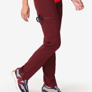 Figs. Yola Skinny Scrub Pant. Small/T. Burgundy.